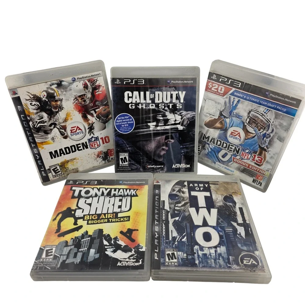 Sony PlayStation 3 Bundle Madden 10 13 COD Ghosts Tony Hawk Army of Two Untested